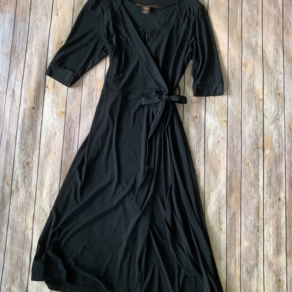 Black wrap dress